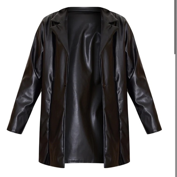 Faux Leather Blazer Size 6 - Picture 4 of 6